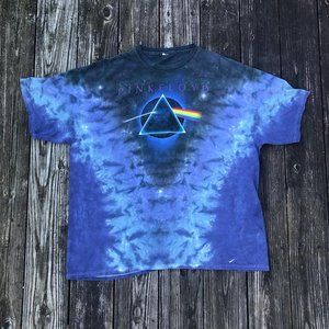 RARE Vintage Liquid Blue 80’s Purple Tie Die Pink Floyd concert tee